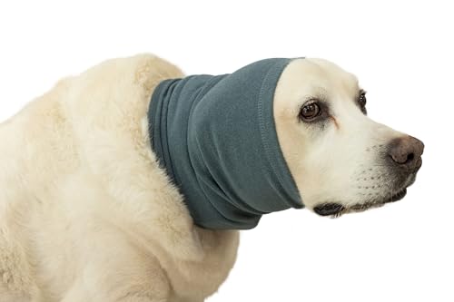 DDFS No Flap Ear Wraps für Hunde, Hämatom, Hund, beruhigende Ohrabdeckung, Schutz, leise Geräuschunterdrückung, Kopfhörer für Hunde, Aquablau, L von DDFS