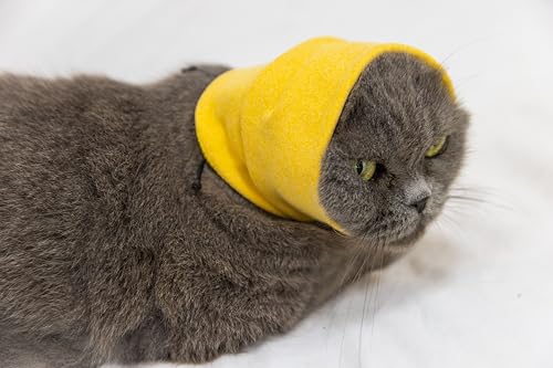 DDFS Ohrstöpsel für Hunde Feuerwerk Hund Gehörschutz Leise Ohren Noise Cancelling Kopfhörer Hund Hoodies für Hunde Gelb S von DDFS