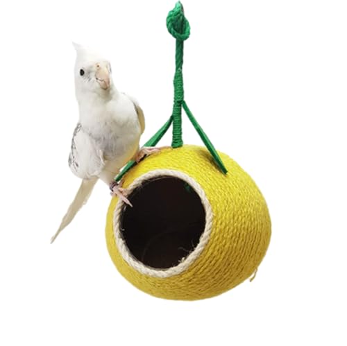 DDMDBYHRY Vogelhaus aus Kokosnuss zum Aufhängen, natürliches Kokosnusshaus für Papageien, Sittiche, Lovebird, Finken, Kanarienvögel, Kleintierhaus, Gelb, A5 DDMDBYHRY Vogelhaus aus Kokosnuss zum Aufhängen, natürliches Kokosnusshaus für Papageien, Sittiche, Lovebird, Finken, Kanarienvögel, Kleintierhaus, Gelb, A5 von DDMDBYHRY