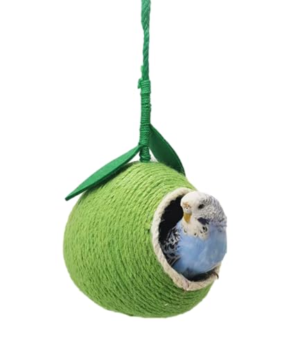 DDMDBYHRY Vogelhaus aus Kokosnuss zum Aufhängen, natürliches Kokosnusshaus für Papageien, Sittiche, Lovebird, Finken, Kanarienvögel, Kleintierhaus, Grün, A3 DDMDBYHRY Vogelhaus aus Kokosnuss zum Aufhängen, natürliches Kokosnusshaus für Papageien, Sittiche, Lovebird, Finken, Kanarienvögel, Kleintierhaus, Grün, A3 von DDMDBYHRY