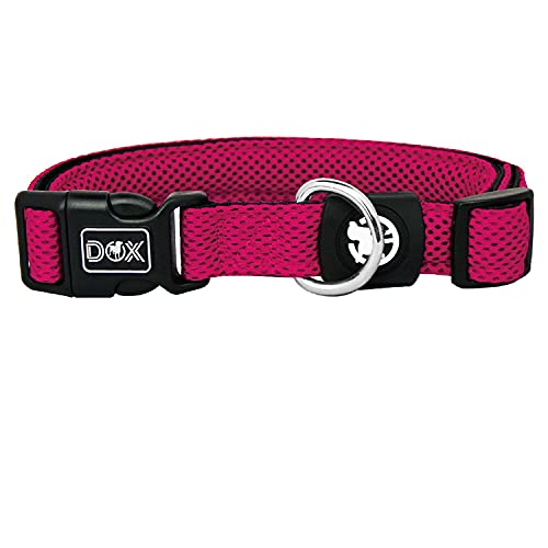 DDOXX Airmesh Hundehalsband - Stabiles und Verstellbares Welpenhalsband für alle Größen - M (Pink) von DDOXX
