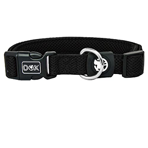 DDOXX Airmesh Hundehalsband - Stabiles und Verstellbares Welpenhalsband für alle Größen - XS (Schwarz) von DDOXX