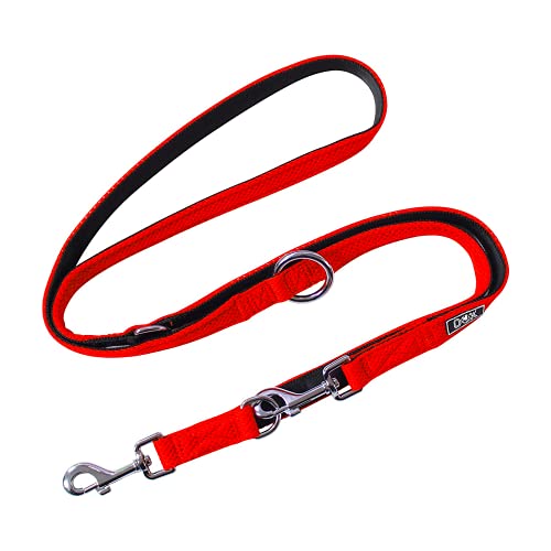DDOXX Airmesh Hundeleine - 2m, 3fach verstellbare Hundeleine für alle Hundegrößen - S (Orange) von DDOXX