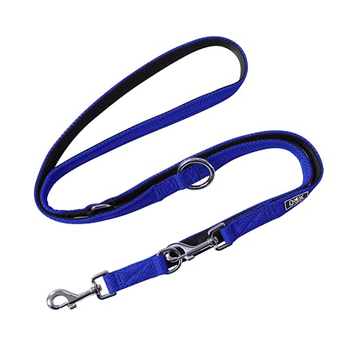 DDOXX Airmesh Hundeleine - 2m, 3fach verstellbare Hundeleine für alle Hundegrößen - XS (Blau) von DDOXX
