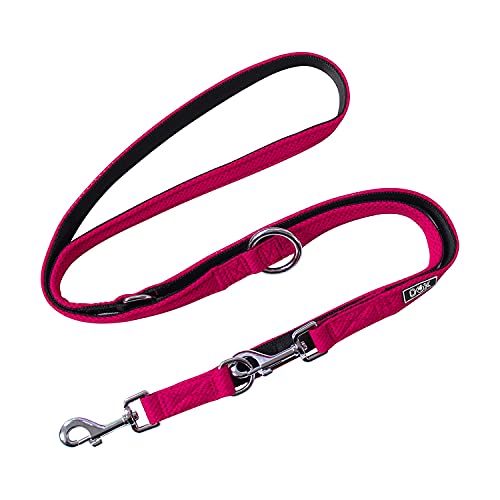 DDOXX Airmesh Hundeleine - 2m, 3fach verstellbare Hundeleine für alle Hundegrößen - XS (Pink) von DDOXX