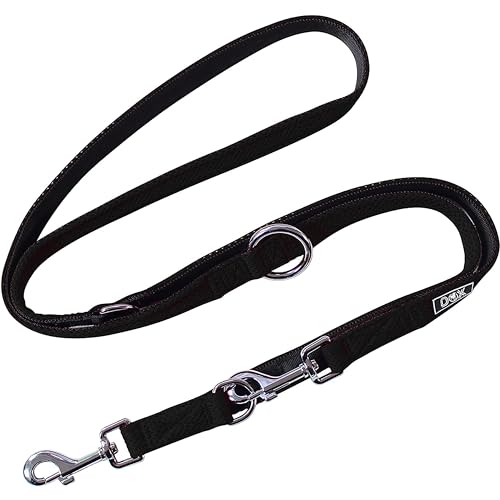 DDOXX Airmesh Hundeleine - 2m, 3fach verstellbare Hundeleine für alle Hundegrößen - XS (Schwarz) von DDOXX