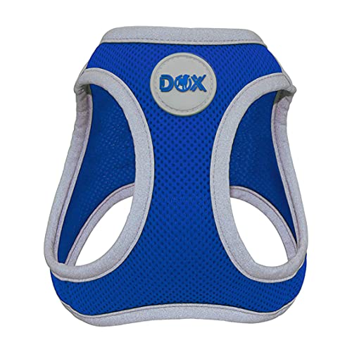 DDOXX Reflektierendes Airmesh Step-In Hundegeschirr - Verstellbare Brust Welpengeschirr für alle Größen - M (Blau) von DDOXX