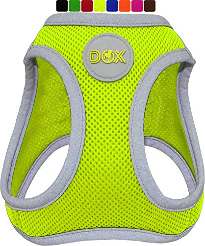 DDOXX Reflektierendes Airmesh Step-In Hundegeschirr - Verstellbare Brust Welpengeschirr für alle Größen - XL (Gelb) von DDOXX