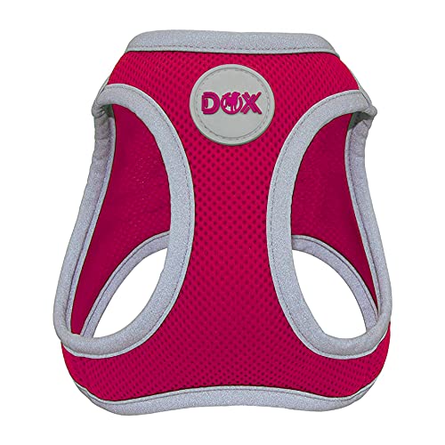 DDOXX Reflektierendes Airmesh Step-In Hundegeschirr - Verstellbare Brust Welpengeschirr für alle Größen - XL (Orange) von DDOXX