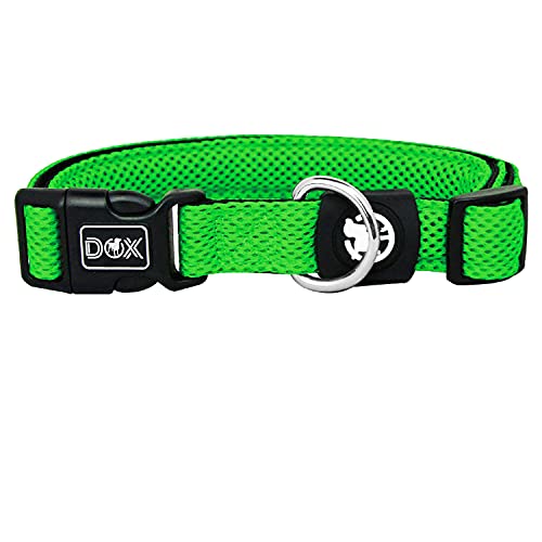 DDOXX Hundehalsband Air Mesh, verstellbar, gepolstert | viele Farben | für kleine & große Hunde | Halsband Hund Katze Welpe | Hunde-Halsbänder | Katzen-Halsband Welpen-Halsband klein | Grün, XS von DDOXX