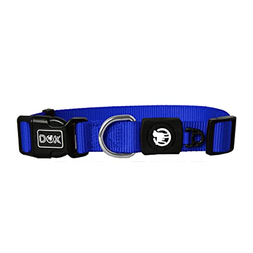 DDOXX Hundehalsband Nylon, verstellbar | viele Farben & Größen | für kleine & große Hunde | Halsband Hund Katze Welpe | Hunde-Halsbänder | Katzen-Halsband Welpen-Halsband klein | Blau, L von DDOXX