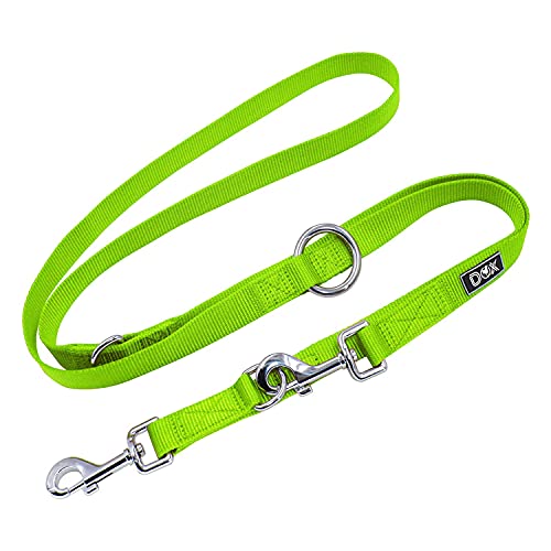 DDOXX Hundeleine Nylon - 2m Hundeleine Große Hunde, 3-Fach Verstellbar - Doppel Welpenleine, 360° Drehbares Drehgelenk, Robust und Langlebig - Große, Grün DDOXX Hundeleine Nylon - 2m Hundeleine Große Hunde, 3-Fach Verstellbar - Doppel Welpenleine, 360° Drehbares Drehgelenk, Robust und Langlebig - Große, Grün von DDOXX