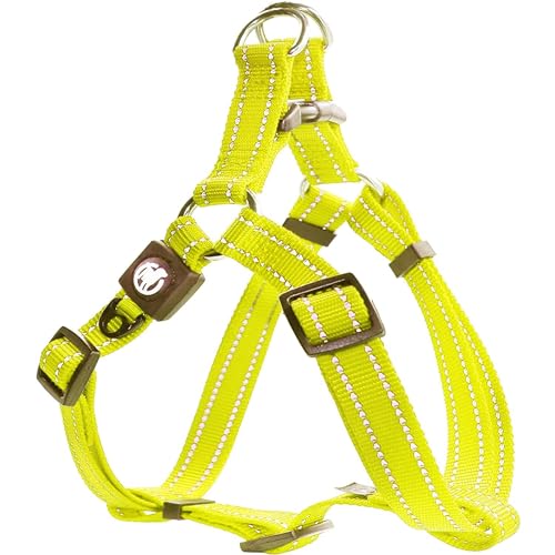 DDOXX Reflektierendes Nylon Step-In Hundegeschirr - Verstellbare Brustgeschirr Welpengeschirr für alle Größen, Hundesicherheitsgeschirr - XXS, Gelb, halti für Hunde DDOXX Reflektierendes Nylon Step-In Hundegeschirr - Verstellbare Brustgeschirr Welpengeschirr für alle Größen, Hundesicherheitsgeschirr - XXS, Gelb, halti für Hunde von DDOXX