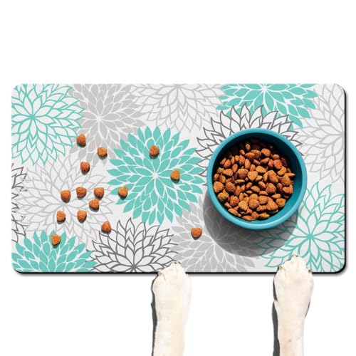 Haustier-Futtermatte für Böden, wasserdichte Hundematte für Futter und Wasser, saugfähig, schnell trocknend, rutschfeste Matte für Katzennäpfe von DDPODNQAK