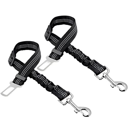 Hunde Sicherheitsgurt Hunde Anschnallgurt fürs Auto Verstellbar Sicherheitsgeschirre Reflektierend Hundegurt elastische Stoßdämpfung für alle Hunderassen Katzen& Autotypen - 2Pcs (Schwarz) Hunde Sicherheitsgurt Hunde Anschnallgurt fürs Auto Verstellbar Sicherheitsgeschirre Reflektierend Hundegurt elastische Stoßdämpfung für alle Hunderassen Katzen& Autotypen - 2Pcs (Schwarz) von DDSHUN