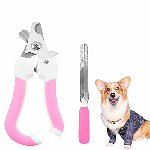 Hundenagelschneider Haustiere Nagelschneider und Trimmer Professionelle Haustier Nagelschneider mit rutschfesten Griffen für Hunde großer und mittlerer Rasse Haustier-Schutzschutz – Rosa von DDSHUN