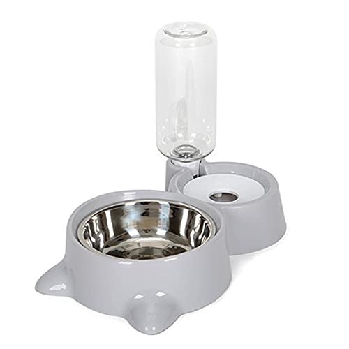 Cat Bowl for Small Medium Large Dog Trinken Schüssel-Wasser-Spender for Cat Automatische Trinker Pet Feeder Katzenfutter Bowl Durable (Color : Gray) von DDSP