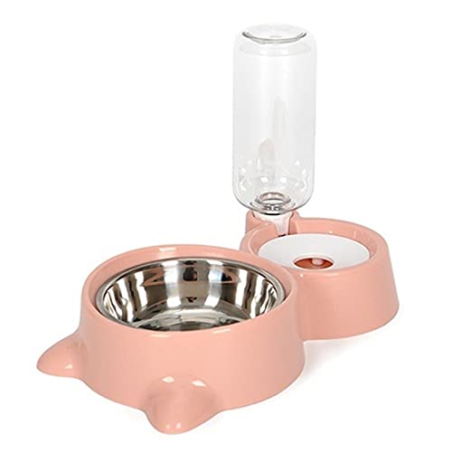 Cat Bowl for Small Medium Large Dog Trinken Schüssel-Wasser-Spender for Cat Automatische Trinker Pet Feeder Katzenfutter Bowl Durable (Color : Pink) von DDSP