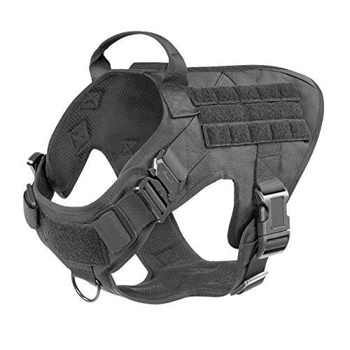 DDSP Modulares Militärisches Taktisches Hundegeschirr Ohne Zugklammer Für Die Strafverfolgung Elastizität Bei Der Arbeit Jagdweste Waistcoat (Color : Black, Size : XL Chest 32 to39inch) von DDSP