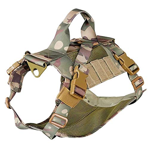 Große Tactical Service-Hund Modular Harness Patrol Hundeweste Jagdweste ErwachseneTaktische Weste männlich Outdoor Camping (Color : CP Camo) von DDSP