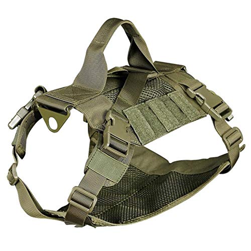Große Tactical Service-Hund Modular Harness Patrol Hundeweste Jagdweste ErwachseneTaktische Weste männlich Outdoor Camping (Color : Green) von DDSP