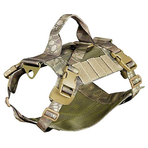 Große Tactical Service-Hund Modular Harness Patrol Hundeweste Jagdweste ErwachseneTaktische Weste männlich Outdoor Camping (Color : MA Camo) von DDSP