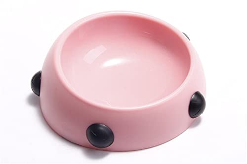 Haustier-Hundeplastik Skid Resistance Schüssel Wasser Lebensmittel Futtertröge for Klein Mittel Groß Hunde Katzen Durable (Color : Pink, Size : S) von DDSP
