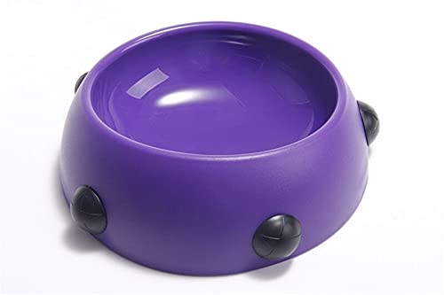 Haustier-Hundeplastik Skid Resistance Schüssel Wasser Lebensmittel Futtertröge for Klein Mittel Groß Hunde Katzen Durable (Color : Purple, Size : L) von DDSP