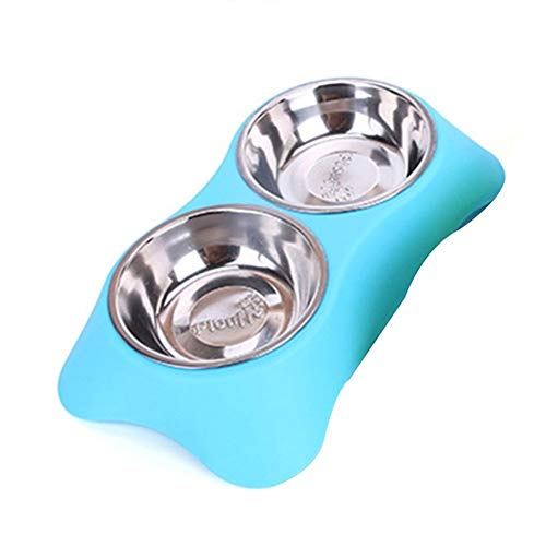 Hundenäpfe-Tränkenäpfe for Hundekatzen-Haustiernahrungsschüssel Durable (Color : Blue, Size : S) von DDSP