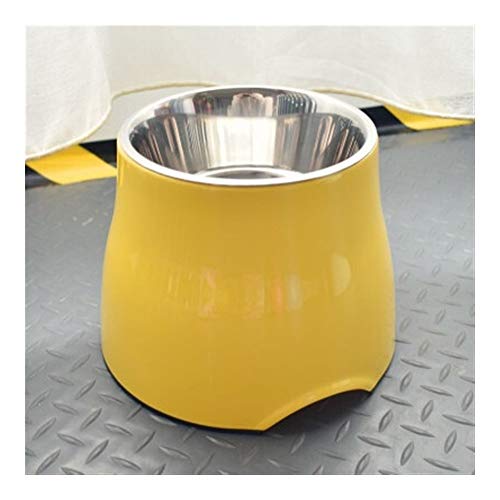 Hundenäpfe-Tränkenäpfe for Hundekatzen-Haustiernahrungsschüssel Durable (Color : Yellow, Size : 16x8.5cm) von DDSP