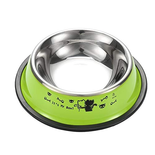 Hundenapf-Reisehaustier-Trockenfutter-Schüsseln for Katzen-Hundenapf-Trinkwasser-Brunnen-Haustier-Hundeschüssel-Zufuhr im Freien Durable (Color : Light Green) von DDSP