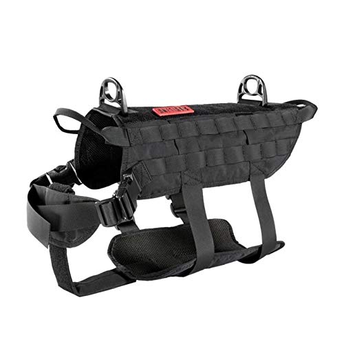 Tactical Dog Vest Mit Griffen Trainingsgurt Weste for Diensthund Viel Spaß Beim Laufen Mit Dem Hund Waistcoat (Color : Black, Size : L) von DDSP