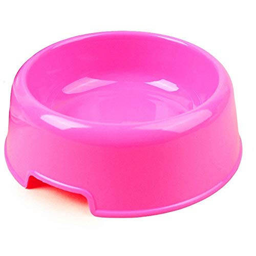 Tragbare Reise Bambusfaser Haustiere Schüssel Lebensmittel Wasser Fütterung Candy Farbe Tasse Gericht for Hunde Katze Wasser Feeder Dish Durable (Color : Hot Pink, Size : As ahown) von DDSP