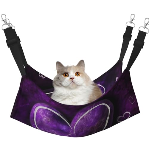 DDTKLSNV Atmungsaktive Sommer-Hängematte für Katzen, hängend, Haustierkäfig-Hängematte, Bett, verstellbar, weich, für Katzen, kleine Hunde, Kaninchen, Größe M DDTKLSNV Atmungsaktive Sommer-Hängematte für Katzen, hängend, Haustierkäfig-Hängematte, Bett, verstellbar, weich, für Katzen, kleine Hunde, Kaninchen, Größe M von DDTKLSNV