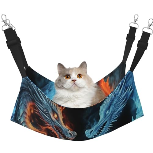 DDTKLSNV Atmungsaktive Sommer-Hängematte für Katzen, hängend, Haustierkäfig-Hängematte, Bett, verstellbar, weich, für Katzen, kleine Hunde, Kaninchen, Größe M DDTKLSNV Atmungsaktive Sommer-Hängematte für Katzen, hängend, Haustierkäfig-Hängematte, Bett, verstellbar, weich, für Katzen, kleine Hunde, Kaninchen, Größe M von DDTKLSNV