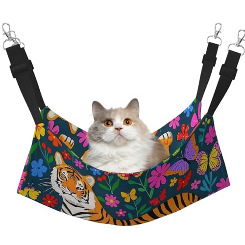 DDTKLSNV Atmungsaktive Sommer-Hängematte für Katzen, hängend, Haustierkäfig-Hängematte, Bett, verstellbar, weich, für Katzen, kleine Hunde, Kaninchen, Größe M DDTKLSNV Atmungsaktive Sommer-Hängematte für Katzen, hängend, Haustierkäfig-Hängematte, Bett, verstellbar, weich, für Katzen, kleine Hunde, Kaninchen, Größe M von DDTKLSNV