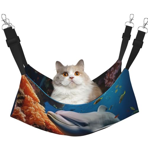 DDTKLSNV Atmungsaktive Sommer-Hängematte für Katzen, hängend, Haustierkäfig-Hängematte, Bett, verstellbar, weich, für Katzen, kleine Hunde, Kaninchen, Größe M DDTKLSNV Atmungsaktive Sommer-Hängematte für Katzen, hängend, Haustierkäfig-Hängematte, Bett, verstellbar, weich, für Katzen, kleine Hunde, Kaninchen, Größe M von DDTKLSNV
