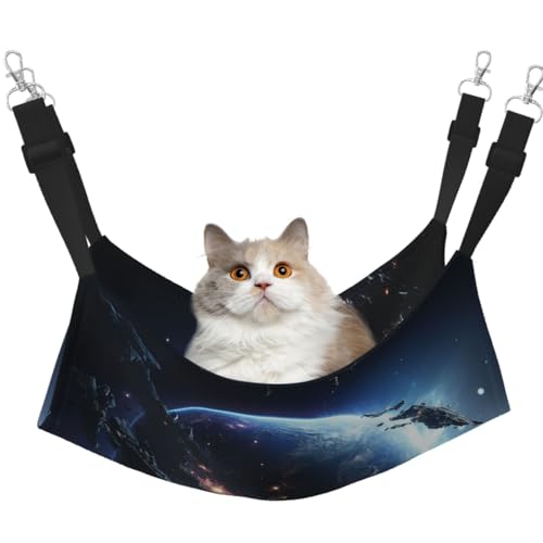 DDTKLSNV Atmungsaktive Sommer-Hängematte für Katzen, hängend, Haustierkäfig-Hängematte, Bett, verstellbar, weich, für Katzen, kleine Hunde, Kaninchen, Größe M DDTKLSNV Atmungsaktive Sommer-Hängematte für Katzen, hängend, Haustierkäfig-Hängematte, Bett, verstellbar, weich, für Katzen, kleine Hunde, Kaninchen, Größe M von DDTKLSNV
