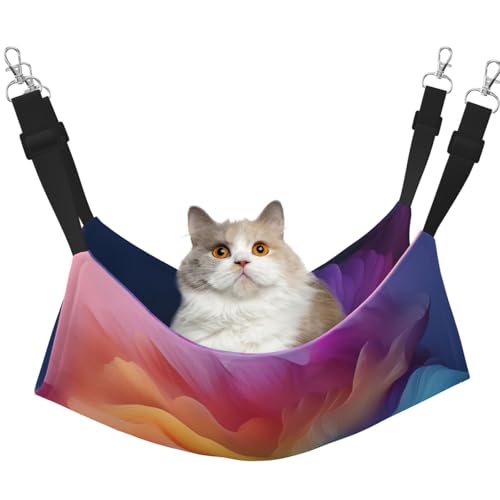 DDTKLSNV Atmungsaktive Sommer-Hängematte für Katzen, hängend, Haustierkäfig-Hängematte, Bett, verstellbar, weich, für Katzen, kleine Hunde, Kaninchen, Größe M DDTKLSNV Atmungsaktive Sommer-Hängematte für Katzen, hängend, Haustierkäfig-Hängematte, Bett, verstellbar, weich, für Katzen, kleine Hunde, Kaninchen, Größe M von DDTKLSNV