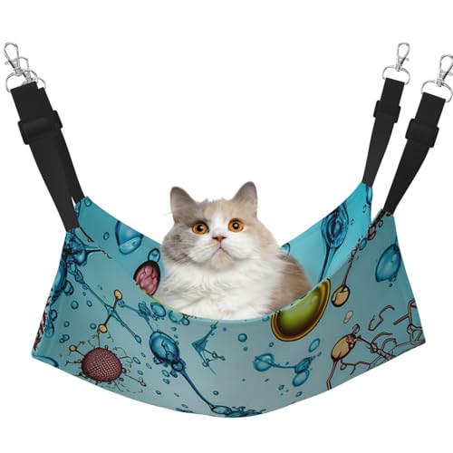 DDTKLSNV Atmungsaktive Sommer-Hängematte für Katzen, hängend, Haustierkäfig-Hängematte, Bett, verstellbar, weich, für Katzen, kleine Hunde, Kaninchen, Größe M DDTKLSNV Atmungsaktive Sommer-Hängematte für Katzen, hängend, Haustierkäfig-Hängematte, Bett, verstellbar, weich, für Katzen, kleine Hunde, Kaninchen, Größe M von DDTKLSNV