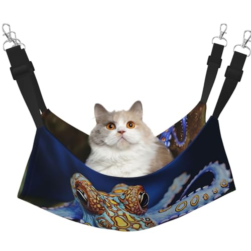 DDTKLSNV Atmungsaktive Sommer-Hängematte für Katzen, hängend, Haustierkäfig-Hängematte, Bett, verstellbar, weich, für Katzen, kleine Hunde, Kaninchen, Größe M DDTKLSNV Atmungsaktive Sommer-Hängematte für Katzen, hängend, Haustierkäfig-Hängematte, Bett, verstellbar, weich, für Katzen, kleine Hunde, Kaninchen, Größe M von DDTKLSNV