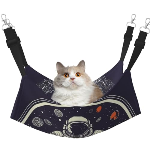 DDTKLSNV Atmungsaktive Sommer-Hängematte für Katzen, hängend, Haustierkäfig-Hängematte, Bett, verstellbar, weich, für Katzen, kleine Hunde, Kaninchen, Größe M DDTKLSNV Atmungsaktive Sommer-Hängematte für Katzen, hängend, Haustierkäfig-Hängematte, Bett, verstellbar, weich, für Katzen, kleine Hunde, Kaninchen, Größe M von DDTKLSNV