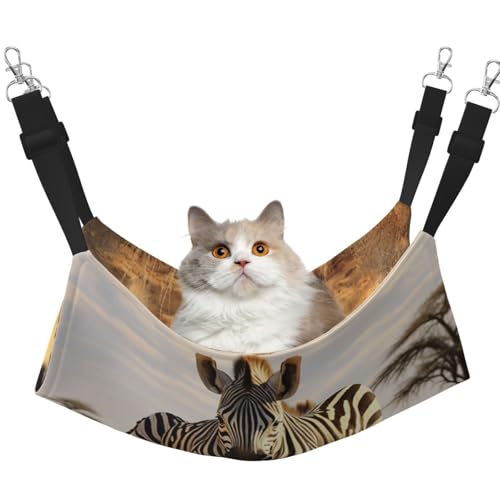 DDTKLSNV Atmungsaktive Sommer-Hängematte für Katzen, hängend, Haustierkäfig-Hängematte, Bett, verstellbar, weich, für Katzen, kleine Hunde, Kaninchen, Größe M DDTKLSNV Atmungsaktive Sommer-Hängematte für Katzen, hängend, Haustierkäfig-Hängematte, Bett, verstellbar, weich, für Katzen, kleine Hunde, Kaninchen, Größe M von DDTKLSNV