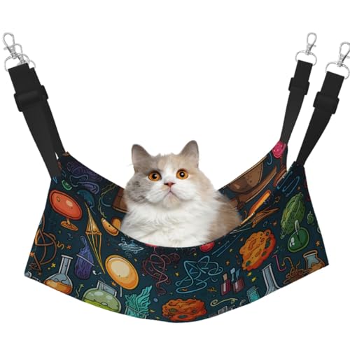 DDTKLSNV Atmungsaktive Sommer-Hängematte für Katzen, hängend, Haustierkäfig-Hängematte, Bett, verstellbar, weich, für Katzen, kleine Hunde, Kaninchen, Größe M DDTKLSNV Atmungsaktive Sommer-Hängematte für Katzen, hängend, Haustierkäfig-Hängematte, Bett, verstellbar, weich, für Katzen, kleine Hunde, Kaninchen, Größe M von DDTKLSNV