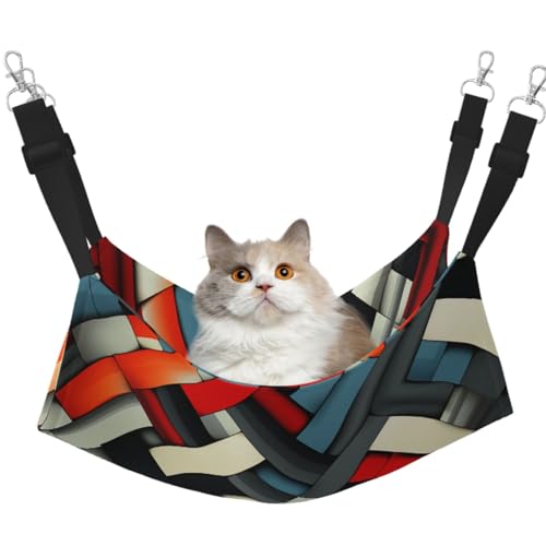 DDTKLSNV Atmungsaktive Sommer-Hängematte für Katzen, hängend, Haustierkäfig-Hängematte, Bett, verstellbar, weich, für Katzen, kleine Hunde, Kaninchen, Größe M DDTKLSNV Atmungsaktive Sommer-Hängematte für Katzen, hängend, Haustierkäfig-Hängematte, Bett, verstellbar, weich, für Katzen, kleine Hunde, Kaninchen, Größe M von DDTKLSNV
