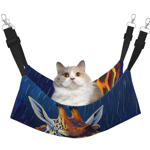 DDTKLSNV Atmungsaktive Sommer-Hängematte für Katzen, hängend, Haustierkäfig-Hängematte, Bett, verstellbar, weich, für Katzen, kleine Hunde, Kaninchen, Größe M DDTKLSNV Atmungsaktive Sommer-Hängematte für Katzen, hängend, Haustierkäfig-Hängematte, Bett, verstellbar, weich, für Katzen, kleine Hunde, Kaninchen, Größe M von DDTKLSNV