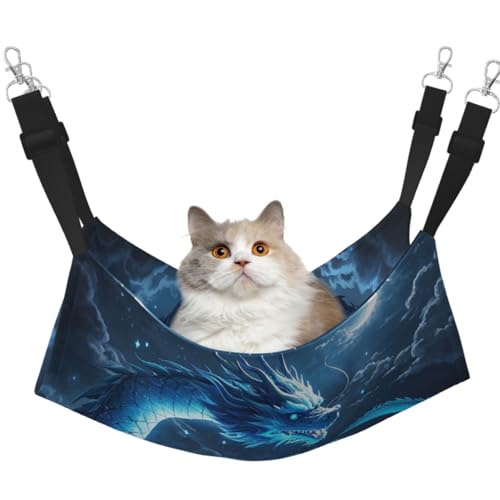 DDTKLSNV Atmungsaktive Sommer-Hängematte für Katzen, hängend, Haustierkäfig-Hängematte, Bett, verstellbar, weich, für Katzen, kleine Hunde, Kaninchen, Größe M DDTKLSNV Atmungsaktive Sommer-Hängematte für Katzen, hängend, Haustierkäfig-Hängematte, Bett, verstellbar, weich, für Katzen, kleine Hunde, Kaninchen, Größe M von DDTKLSNV