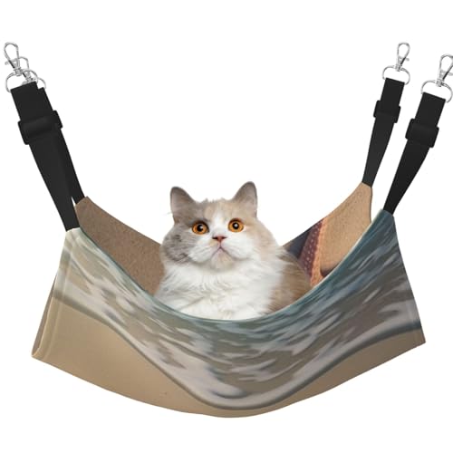 DDTKLSNV Atmungsaktive Sommer-Hängematte für Katzen, hängend, Haustierkäfig-Hängematte, Bett, verstellbar, weich, für Katzen, kleine Hunde, Kaninchen, Größe M DDTKLSNV Atmungsaktive Sommer-Hängematte für Katzen, hängend, Haustierkäfig-Hängematte, Bett, verstellbar, weich, für Katzen, kleine Hunde, Kaninchen, Größe M von DDTKLSNV