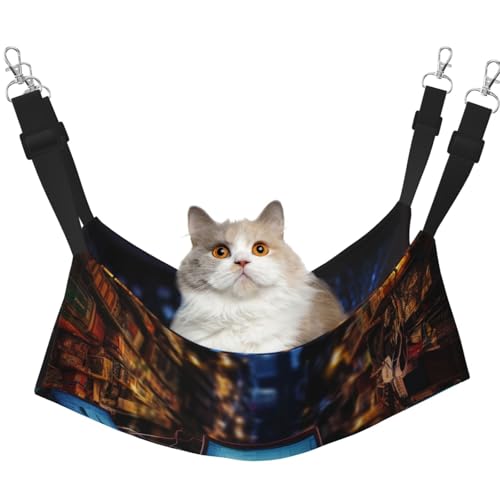 DDTKLSNV Atmungsaktive Sommer-Hängematte für Katzen, hängend, Haustierkäfig-Hängematte, Bett, verstellbar, weich, für Katzen, kleine Hunde, Kaninchen, Größe M DDTKLSNV Atmungsaktive Sommer-Hängematte für Katzen, hängend, Haustierkäfig-Hängematte, Bett, verstellbar, weich, für Katzen, kleine Hunde, Kaninchen, Größe M von DDTKLSNV
