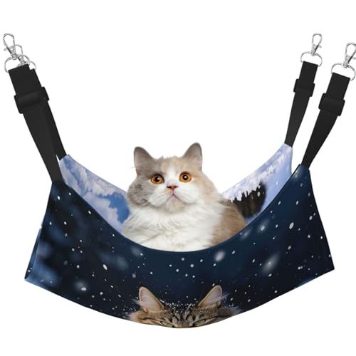 DDTKLSNV Atmungsaktive Sommer-Hängematte für Katzen, hängend, Haustierkäfig-Hängematte, Bett, verstellbar, weich, für Katzen, kleine Hunde, Kaninchen, Größe M DDTKLSNV Atmungsaktive Sommer-Hängematte für Katzen, hängend, Haustierkäfig-Hängematte, Bett, verstellbar, weich, für Katzen, kleine Hunde, Kaninchen, Größe M von DDTKLSNV